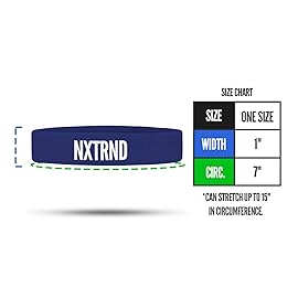 1 Pair Nxtrnd Bicep Bands, Sweat-Absorbent Arm Sweatbands, Football Accessory (Navy Blue)