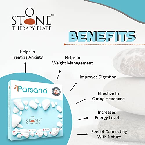 Image of Parsana Stone Therapy Plate, Acupressure Tool, Clinically Tested, Acupressure Mat for Feet Massager, Helps with - Muscles /Joint Pain, Flexibility, Hormonal Balance, Blood Circulation & Overall Health Management, Reflexology Acupressure Set - Pack of 1