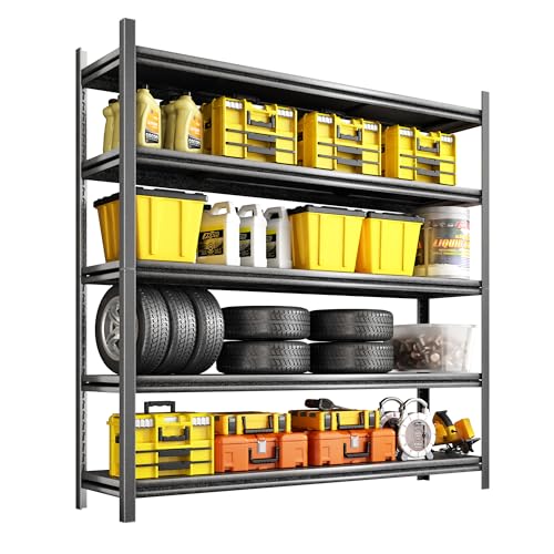 La Mejor Lista de Anaqueles Walmart los más recomendados. 48 NETEL Anaquel Metalico 5 Niveles, Estantería de Garaje, Anaquel Organizador, Anaqueles Metalicos, Estante de Acero para Cargar Pesadas,Estantería Multifuncional Desmontable, 150...