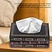 Book Tissue Box Holder, Paper Napking Dispenser with Large Opening, Painted Book Appearance Tissue Box Cover for Home Office Desk Decor, Rectangular MDF Tissue Box Holder