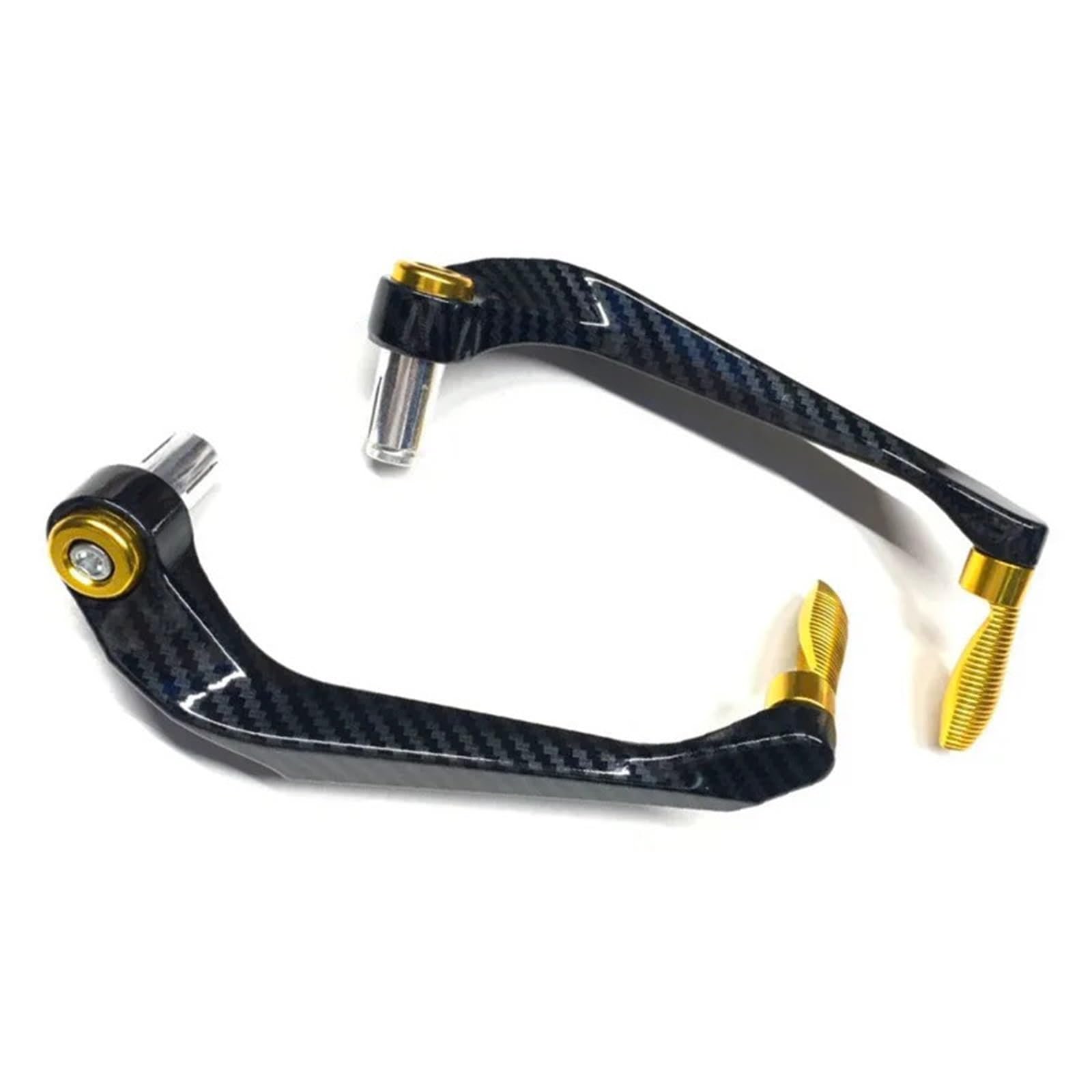 NOAUQWTV Clutch Lever Hand Guard Protector Motorcycle CNC Aluminum Handlebar Brake & Clutch Lever Handguard Shield and Protector Gear Modification Motorcycle Handguards(Golden)