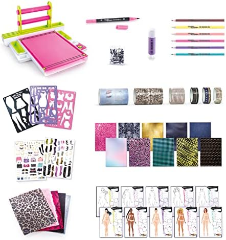 Style 4 Ever OFG 232 Fashion Designer Studio, Real Adhesive Fabrics, Design From Scratch, Stickers, Gems, Pencils, Gluestick + So Much, Multicoloured, Studio-OFG232