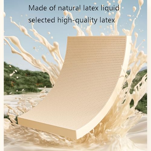 Coprimaterasso doppio, in lattice naturale e memory foam, ipoallergenico, impermeabile, confortevole, ottimo supporto per il sonno per alleviare le allergie e maggiore comfort