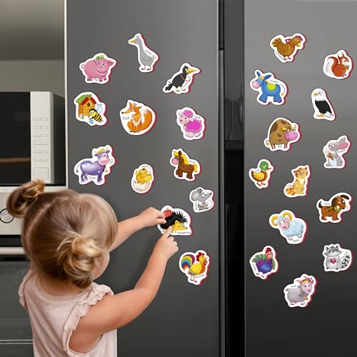 Little World RK93010-04 Large Set Of 25 Foam Fridge Magnets For Toddlers 1-3 - Refrigerator Magnets thumb #8