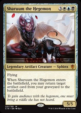 Amazon.com: Magic The Gathering - Sharuum The Hegemon (221/351) - Commander  2016 : Toys & Games