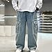 Boys Cargo Jeans Baggy Wide Leg Denim Pants Summer Casual Multi Pockets Boyfriend Jeans for Kids 4-15 Years