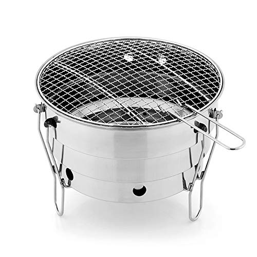 Supporto per barbecue, Griglia for barbecue Forno for all'aperto for portatile in acciaio inossidabile for esterni Rete da campeggio Picnic Pieghevole a carbone