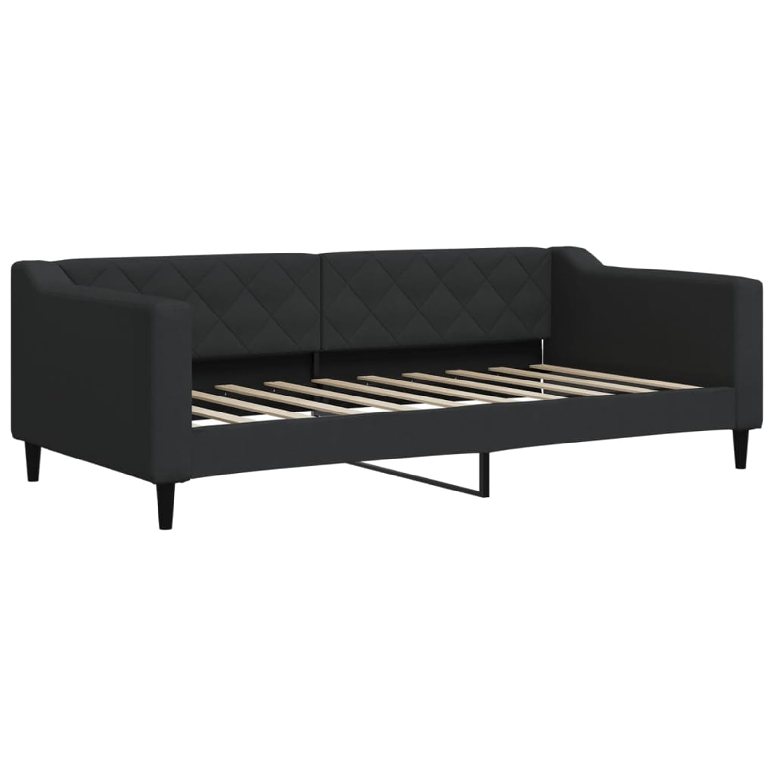 ATOMSTACK MAKER Divano letto pieghevole 2 in 1, nero, lettino convertibile con 2 materassi in schiuma (90 x 190 cm), design moderno minimalista, ideale per soggiorno o camera da letto degli ospiti