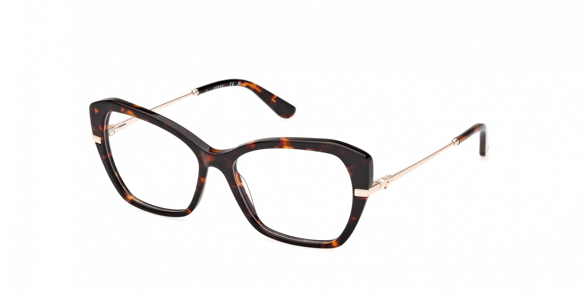 Guess Women's Woman Gu50183 052 Optical Frames Acetate Havana Geometric Normal