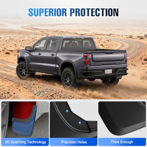 Image of Nilight Mud Flaps Splash Guards for Chevrolet Silverado 1500 2019-2026