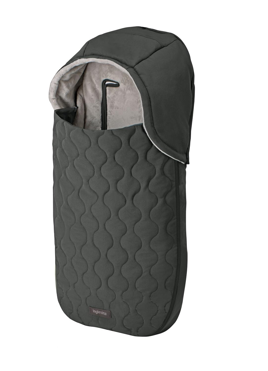 Inglesina Sacco Termico Newborn 3 in 1 per Culla e Seggiolino Auto, Interno in Caldo Fleece, Esterno Trapuntato Water-Resistant, Cappuccio Removibile, 40 x 76 cm, Graphite