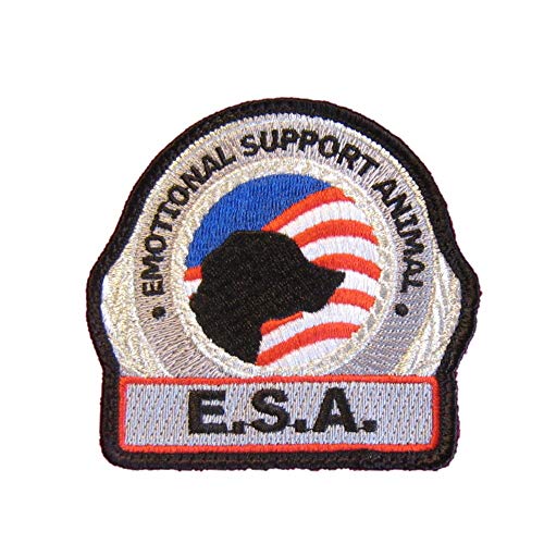 Workingservicedog.com Emotional Support Animal - Esa Large Metallic Sew On Patch - Includes Five Esa Informational Cards – For Esa Vest Or Harness #TOP1