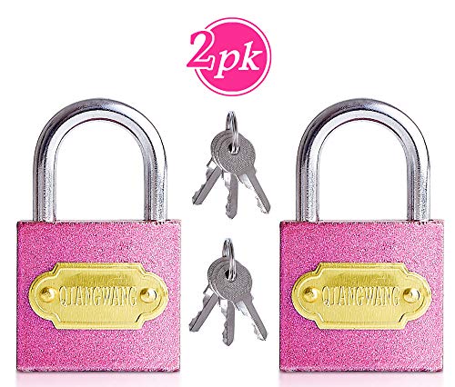 Key Locks (Pack of 2) Small Padlock with 3 Keys Securing Your Great