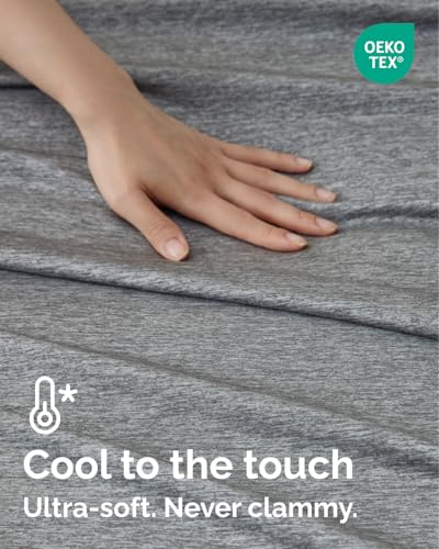 Image of Cooling Blanket for Hot Sleepers - Cold Blanket Throw Size - Double-Sided, Ultra Cool for Summer, Night Sweats & All Seasons - Soft, Lightweight & Breathable for Bed or Couch - Dark Grey, 50 inch x 60 inch
