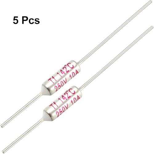 Miniatura 3 de uxcell 5 unids RY TF 287.6 F corte térmico fusible AC 250V 10A tono blanco plateado