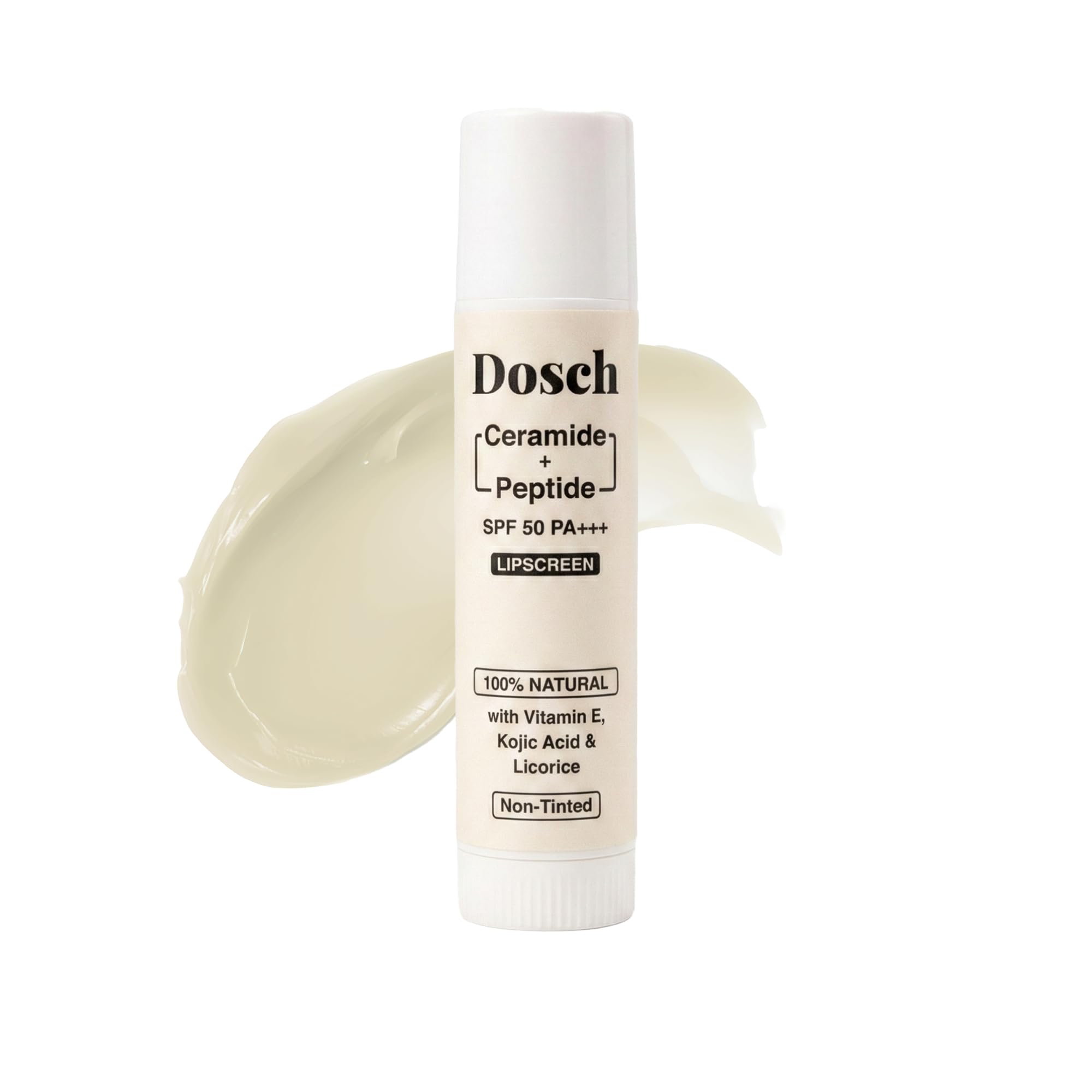 DOSCH Non-Tinted Peptide Ceramide Repair Lip Balm with SPF 50 PA+++, Deep Hydration, Pigmentation Reduction, Glossy Finish, Unflavored, 5g-image-42
