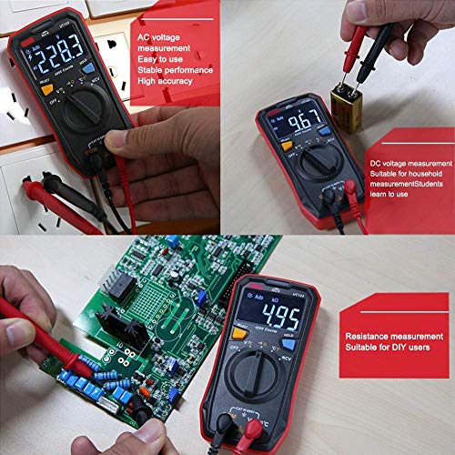 Image of Multimeter, UT123 Color Screen Digital Multimeter AC /DC Voltage Frequency NVC Tester Meter, with Temperature Measurement Function