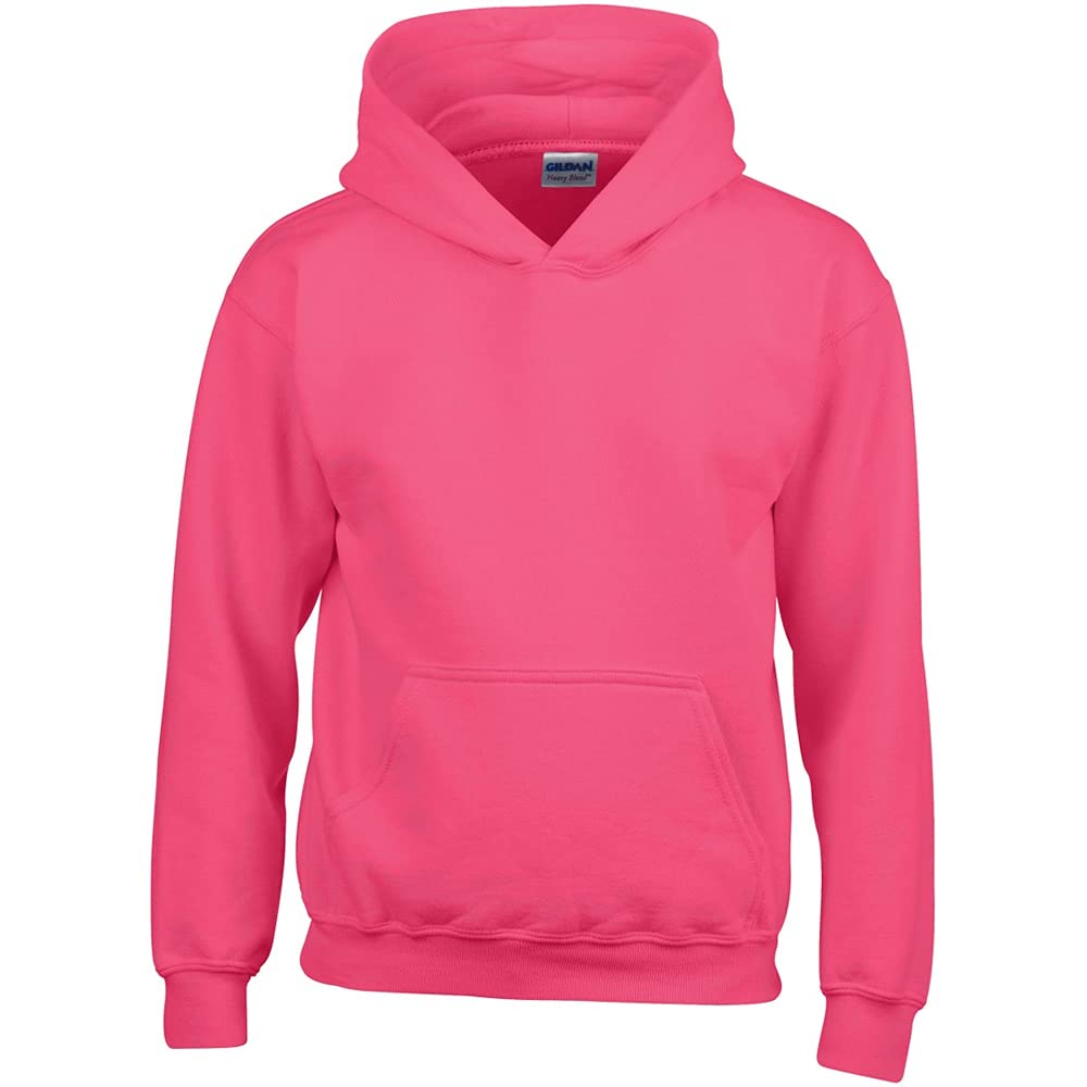 GILDAN Heavy Blend Childrens Unisex Hooded Sweatshirt Top/Hoodie (XL) (Heliconia)