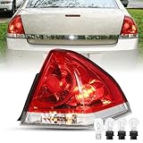 JSBOYAT Halogen Taillights Fits for 2006-2013 Chevy Impala Outer Tail Light w/Bulbs Rear Light Assembly OE Direct Replacement Brake Tail Lamp Right Passenger Side 25971598 GM2801193