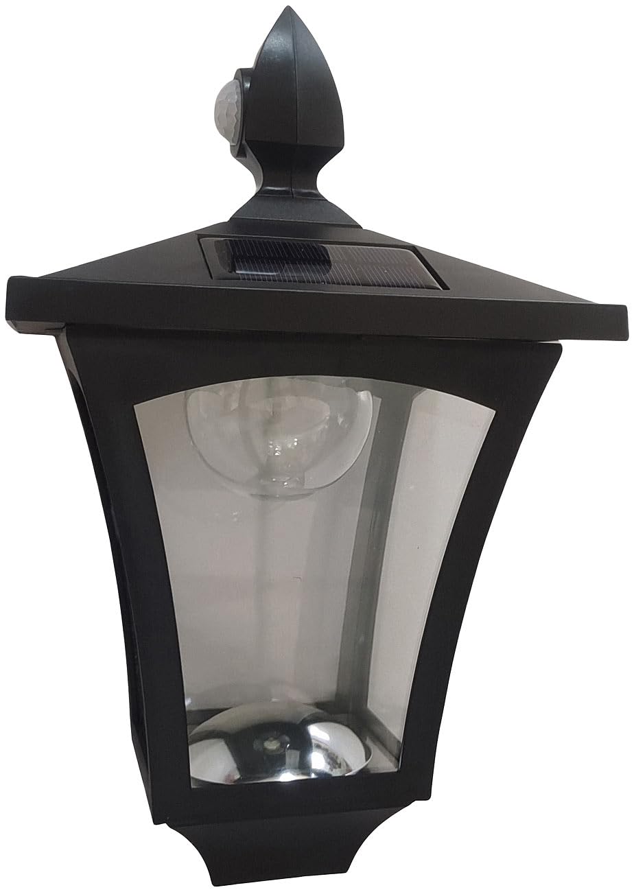 Royal Gardineer Gartenlaterne: 4er-Set Solar-LED-Laternen, 2 Meter hoch, PIR- & Licht-Sensor, 200 lm (Solarlaterne mit Dämmerungssensor, LED Laterne außen, Parkplatz)