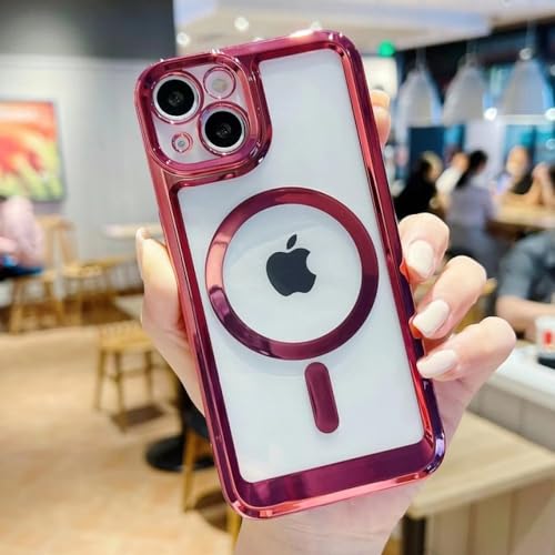 Étui de chargement sans fil avec silicone de placage de luxe pour iPhone 14 Pro