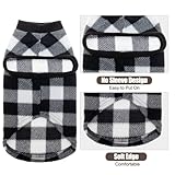 EXPAWLORER Kapuzenpullover für Hunde, Katzen, Welpen, kleine Tiere, Small, Black and White Plaid