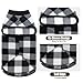 EXPAWLORER Kapuzenpullover für Hunde, Katzen, Welpen, kleine Tiere, Small, Black and White Plaid