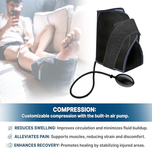 Koprez Foot Ice Pack Wrap with Compression Pump – Reusable Cryotherapy Wrap for Ankle, Heel, Achilles Tendon Pain Relief, Swelling & Injury Recovery, Universal Fit for Athletes - Image 8