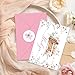Whaline 24Pcs Wildflower Storybook Thank You Cards Blank Note Cards with Envelopes Stickers Pink Watercolor Flower Book Greeting Card for A New Chapter Baby Shower, 4 x 6 Inch