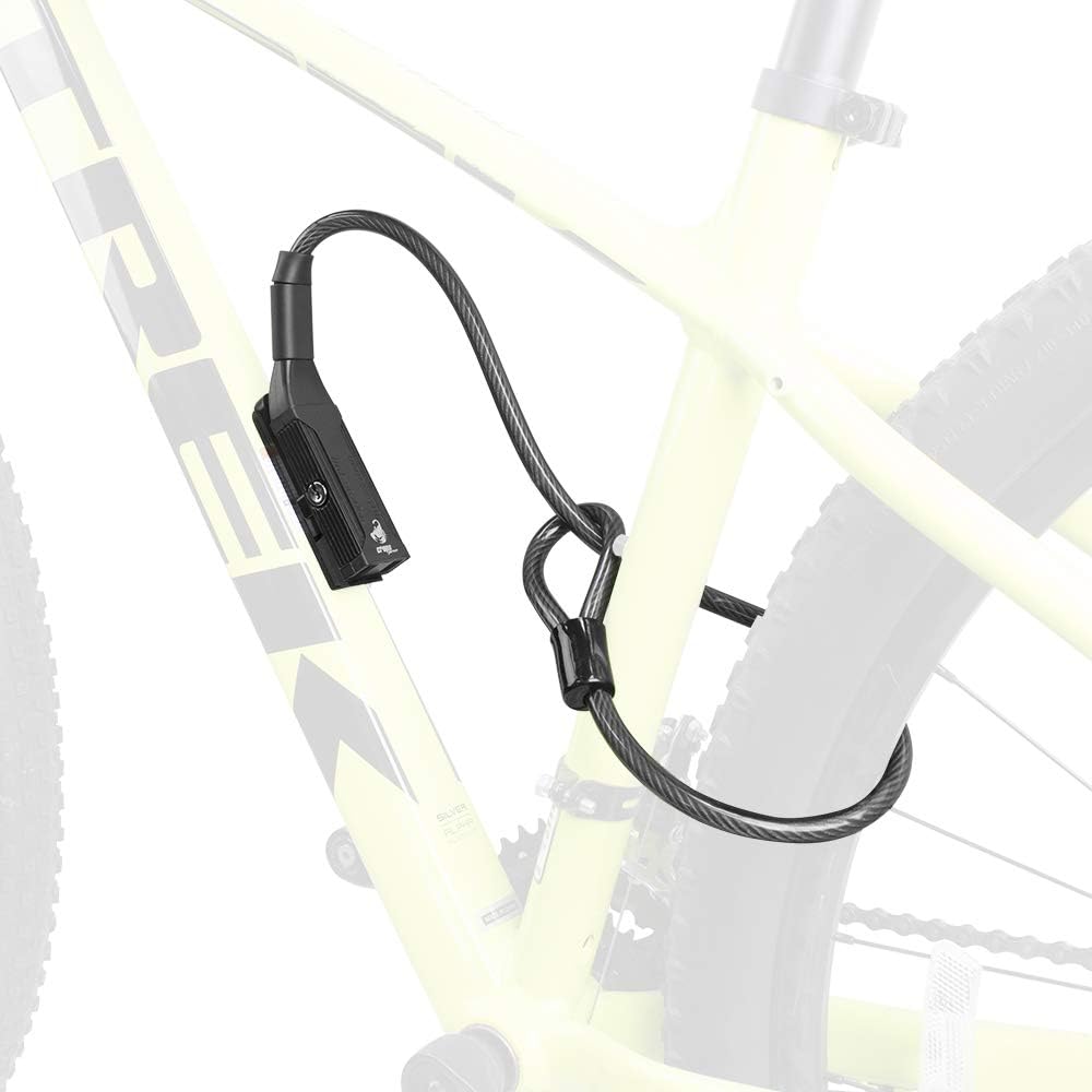 BV Bike Lock, Double Lock Cylinder Mount, 10 x70cm Cable, Anti-Theft Coiling Cable Lock for Bicycle (Made in Japan)
