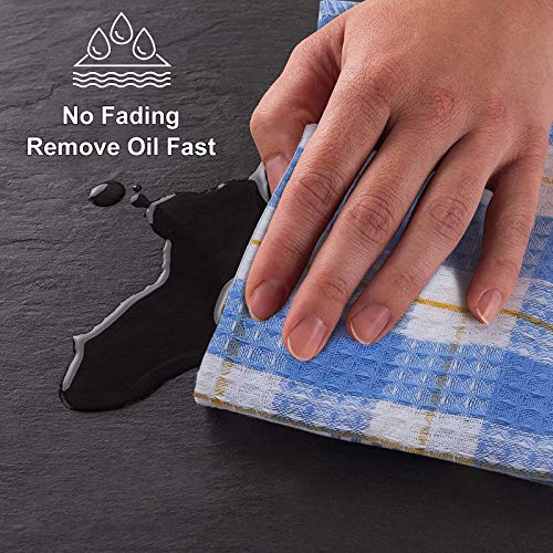 Cotton Kitchen Dish Towels Pack Of 12 | 100% Natural Cotton,14X16 Inches | Machine Washable Kitchen Wash Cloths | Ultra Soft, Absorbent, Quick Dry Dish Rags (4 Assorted Color) #TOP3