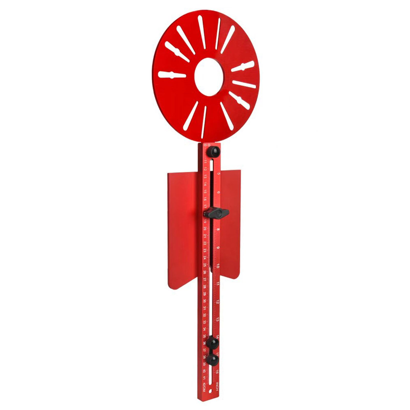 Fafeicy Wspornik do Rowków Frezarskich, z podwójną skalą, Dolny Otwór 50 Mm | Przyrząd do cięcia okręgowego ze stopu aluminium do przycinania i rowkowania, kompatybilny z większością trymerów