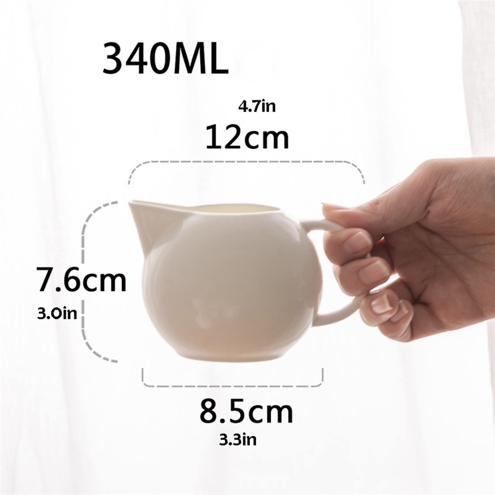 Wykwintne filiżanki do kawy, filiżanki do herbaty, dzbanek do śmietanki klasyczny ceramiczny dzbanek do mleka kawa spieniacz mleka garnek rodzina popołudniowa herbata kawa kubek do mleka restauracja ś