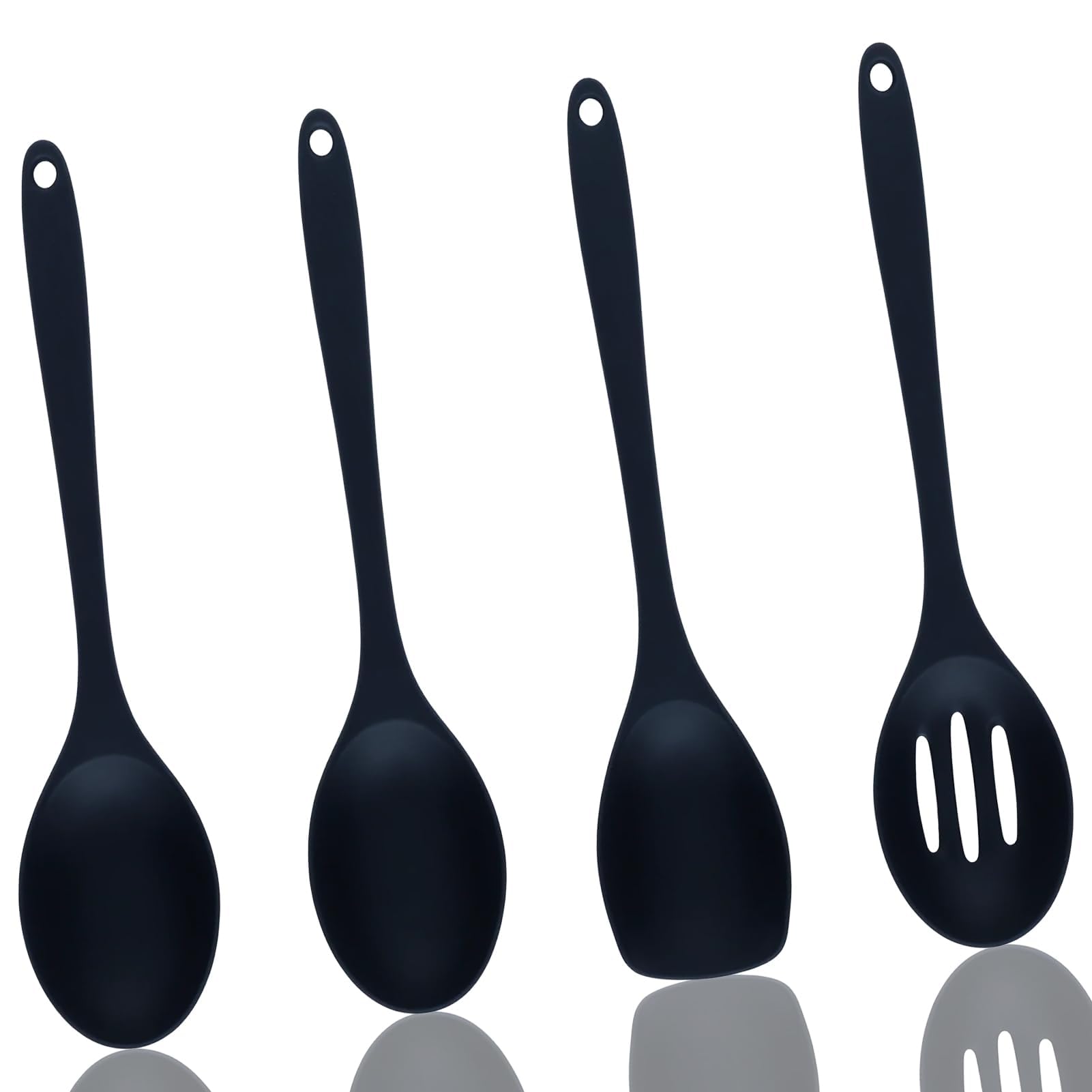 Set di Utensili da Cucina in Silicone 4 Pezzi Cucchiaio da Cucina per Mescolare