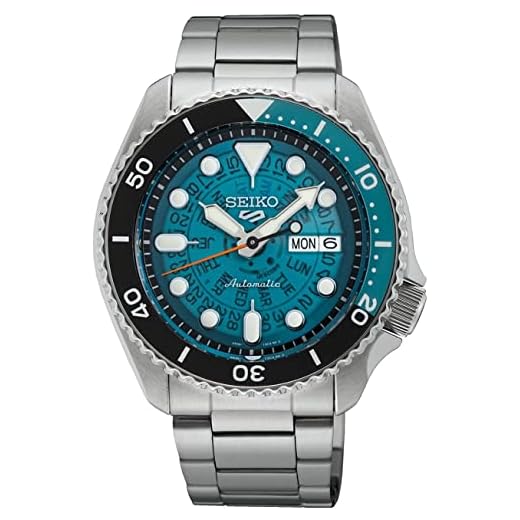 Seiko para Hombres 5 Sports skx 'Estilo Esqueleto' Esfera Azul SRPJ45K1