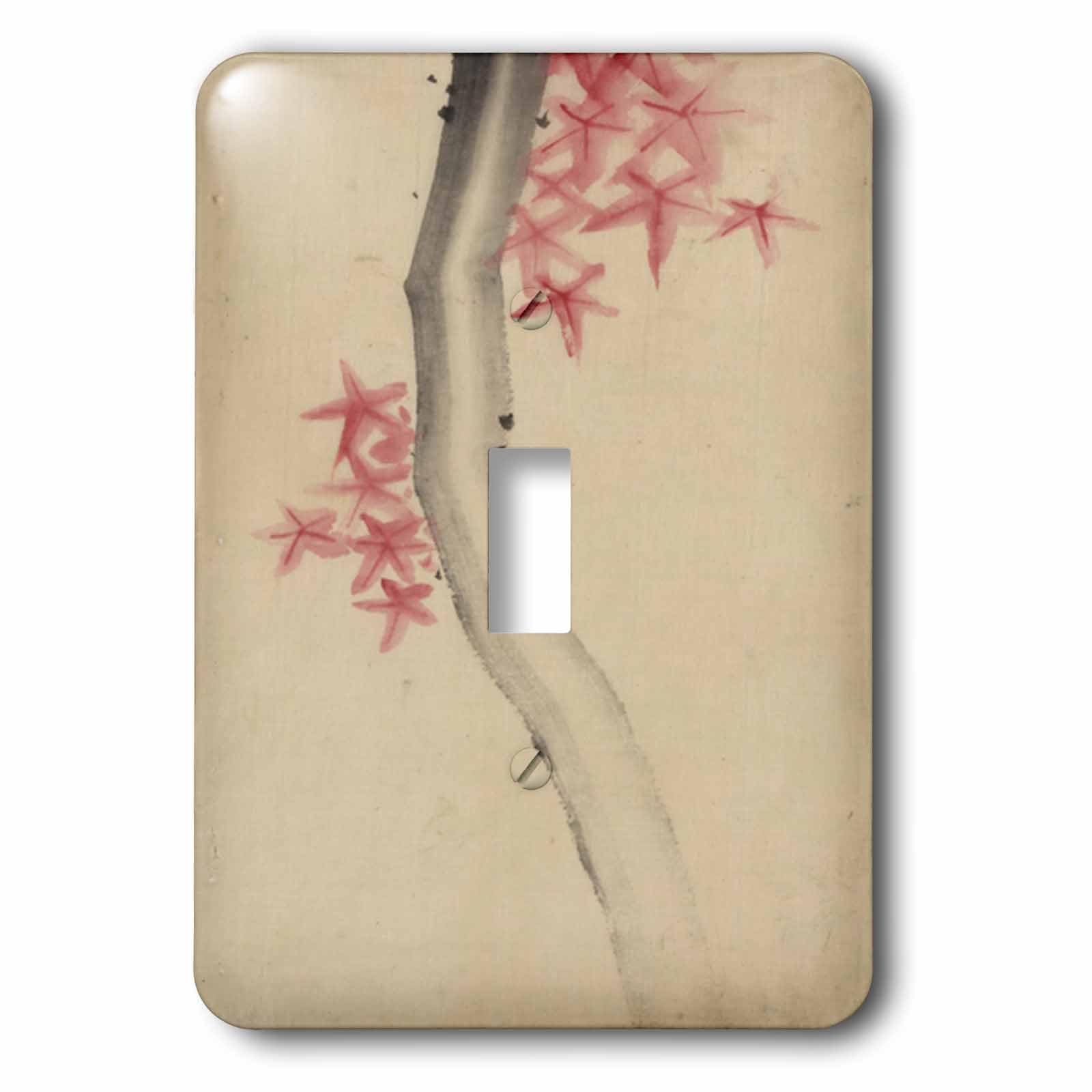 Interrupteur à bascule simple Hokusai Woodcut Cherry Blossom 3dRose lsp_252672_1