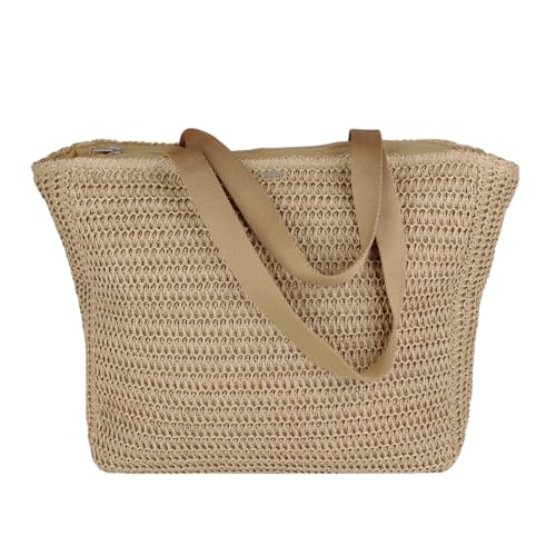 Image of Roxy Women's Beach Tote Bag | Travel | Vacation | Straw | Lightweight | Breathable, Spotless Sunnies - Natural