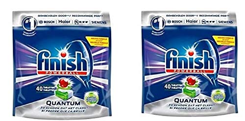 FinishDishwasher Detergent Tablet Quantum, 80 Tabs (40 Pack of 2)