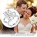AVECON 3CT Elongated Cushion Cut Engagement Ring Set for Women, Wedding Promise Cubic Zirconia Band, White Gold Plated Stackable Adjustable Bridal Half Eternity Open Rings, Size 7
