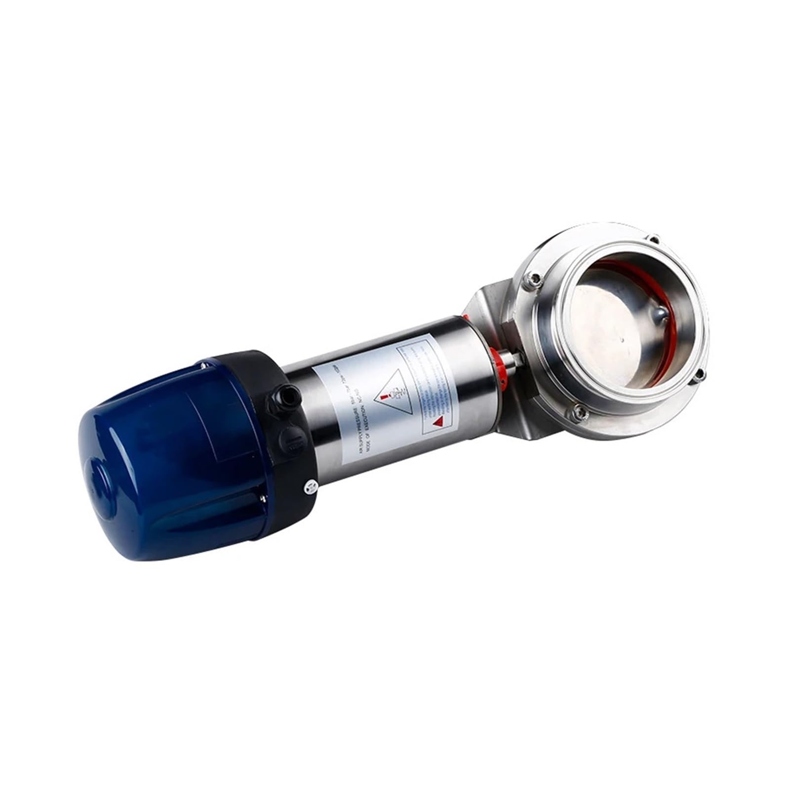 NYRXRYTCA 4" ic Butterfly Valve Stainless Steel 316 Clamp OD 119MM Intelligent Switch Type Actuator Single Acting