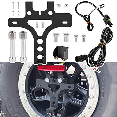 Mobile License Plate for 2018-2021 Jeep Wrangler JL License Plate Relocation Kit Black