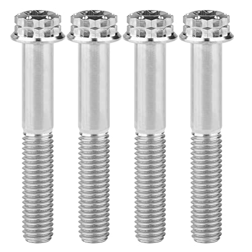 Titanium Flange M10 Bolt (M10x50mm Pitch 1.5mm, Silver)