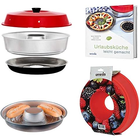 Omnia Camping Backofen Spar-Set | Backofen + Silikon-Backform + Kochbuch + Aufbackgitter Cover
