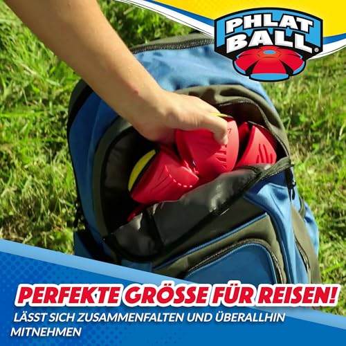 Wahu - PHLAT BALL Classic - Blau - Frisbee & Ball in Einem – Transformierbare Wurfscheibe – Outdoor-Spiel für Kinder ab 5 Jahren – 22,9 cm Frisbee, 15,7 cm Ball – Für Garten, Strand & Park