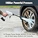 Trisruvian Portable Cordless Power Washer: Power Pressure Washer Industrial-Grade 190bar Pressure 4-Level Adjustable Lightweight ABS Body 4.0Ah Battery Long Runtime for Car Garden Outdoor Use