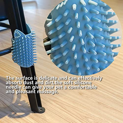 Zerodis Pente de massagem de canto de gatos, silicone macio, canto de gato, auto-escovador, massagem