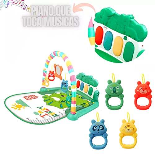 Tapete De Atividades Infantil Portátil Móbile Interativo Com Piano Musical Acolchoado Trocador De Fr