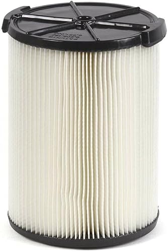 VF4000 Filtro estándar para aspiradoras húmedas/secas Ridgide 5 galones y filtro de repuesto para aspiradora Vf4000 blanco (paquete de 1)