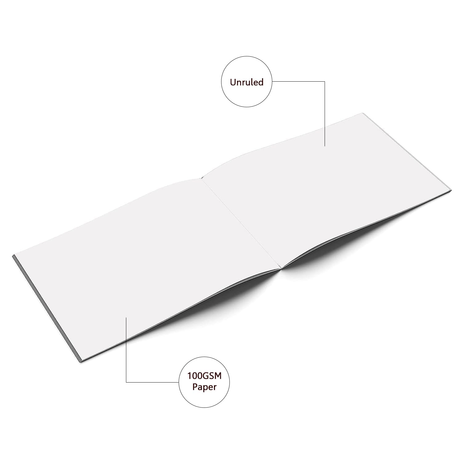 Polo Quaderno da disegno formato A4, 36 pagine ciascuno, copertina morbida, con carta liscia, senza acidi, per artisti, studenti e bambini