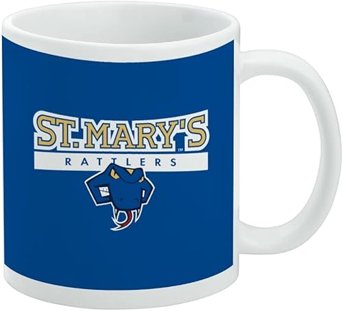 Vista 99 de Taza de cerámica con el logotipo principal de la Universidad de St. John, taza de regalo novedosa para café, té y bebidas calientes, 11oz, blanca